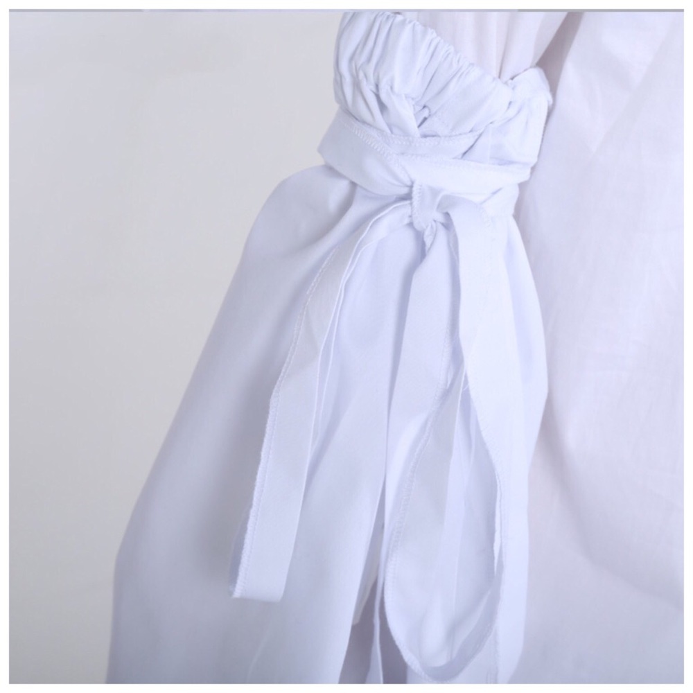 Black & White Tie Bell Stretch Sleeves - Picture 5 of 9